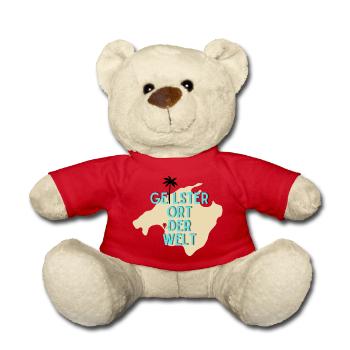 Malle Geilster Ort Der Welt Party Palme schwarz - Teddy - Rot - Vorne