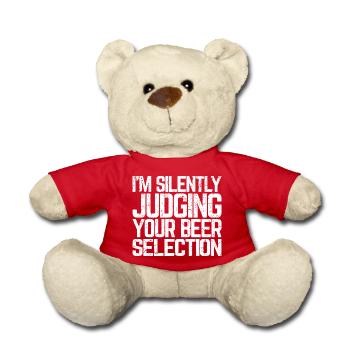 Silently Judging Beer Selection St. Patrick's Day - Teddy Bear - red - Front