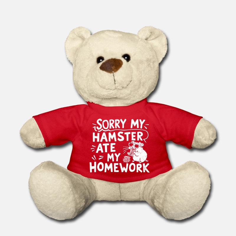 Lustiger Spruch für Hamsterfans - Teddy - Rot