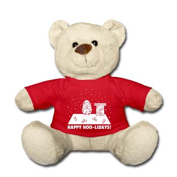 Happy Hoo-lidays - Teddy Bear - red - Front