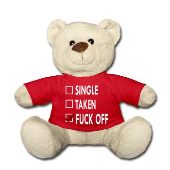 SINGLE FUCK OFF - Nounours - rouge - Devant