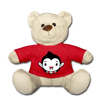 Duck Vampire Halloween Costume Bloodsucker Monster - Teddy Bear - red - Front