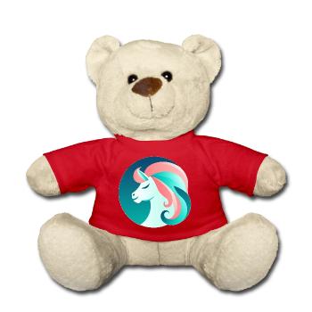 Image de rêve de licorne néon - Nounours - rouge - Devant