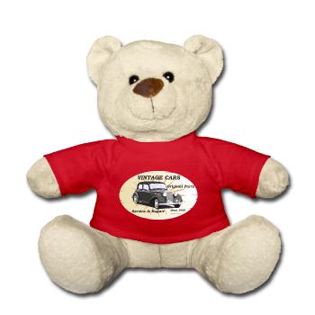 Vintage Cars, Classic Cars - Teddy Bear - red - Front