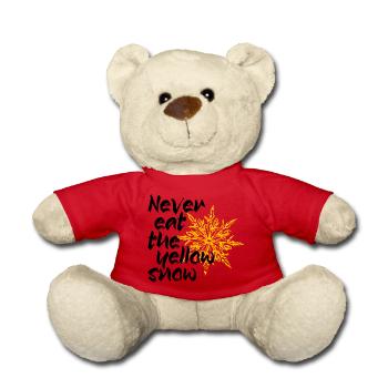 Never eat the yellow snow - Teddy - Rot - Vorne