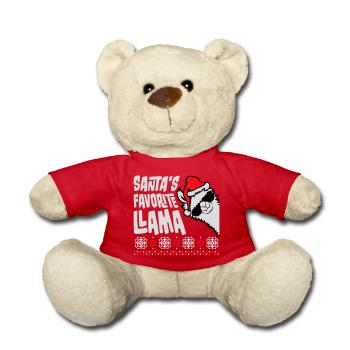 Santa's Favorite Llama Cool Side Sunglasses - Teddy Bear - red - Front