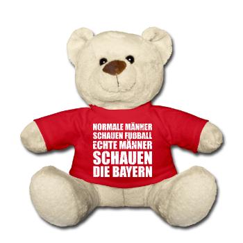 Echte Männer schauen die Bayern | Retro Edition - Teddy - Rot - Vorne