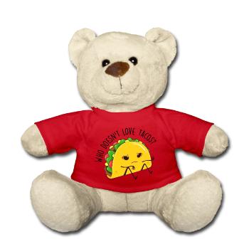 Tacos and Humor - Teddy Bear - red - Front