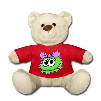 tête de fille grenouille tête d'animal - Nounours - rouge - Devant
