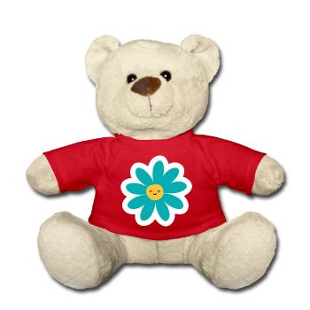 Kawaii Türkis Daisy Lächeln - Teddy - Rot - Vorne