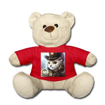 Süßes Steampunk-Kätzchen - Teddy - Rot - Vorne