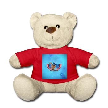 Joyeux 4 juillet avec un chat mignon - Nounours - rouge - Devant