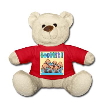 ABSCHIED VOM TEAM AUF WIEDERSEHEN AFFE - Teddy - Rot - Vorne