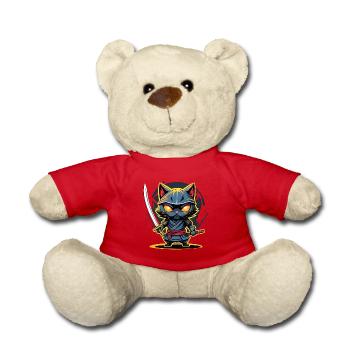 Ninja-Katze #5 - Teddy - Rot - Vorne