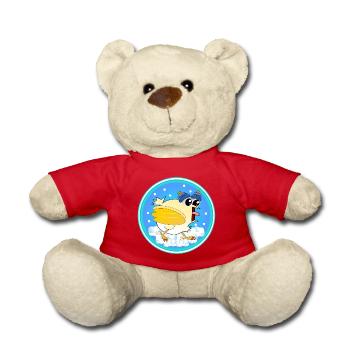 Snow Winter Chickens - Teddy Bear - red - Front