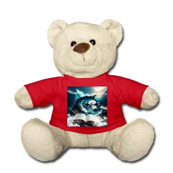 Ein Steampunk-Schwertwal, der in der Welle schwimmt. - Teddy - Rot - Vorne