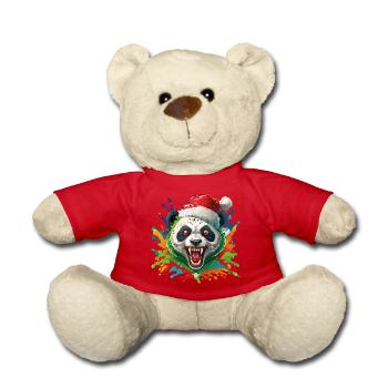 16 Zombie Panda Bear Santa Claus Color Drops - Teddy Bear - red - Front