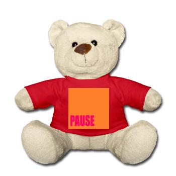 Pausen Zeichen - Teddy - Rot - Vorne