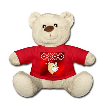 WEIHNACHTSMANN KICHERERBSEN - Teddy - Rot - Vorne
