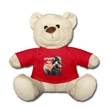Drôle punk rock skunk jouant de la guitare - Nounours - rouge - Devant