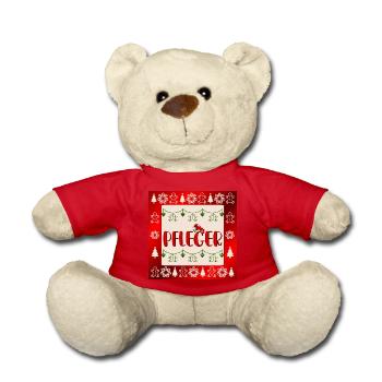 Pflege Pflegefachkräfte Weihnachten Pfleger - Teddy - Rot - Vorne