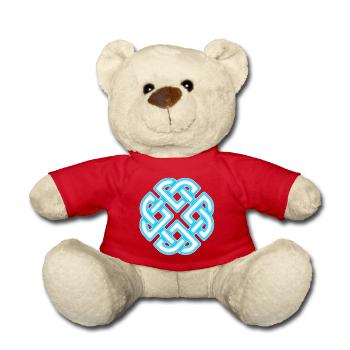 Neon Celtic Knot Infinity - Teddy Bear - red - Front