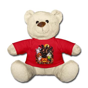 Magische Halloween Hexen & Geist - Teddy - Rot - Vorne