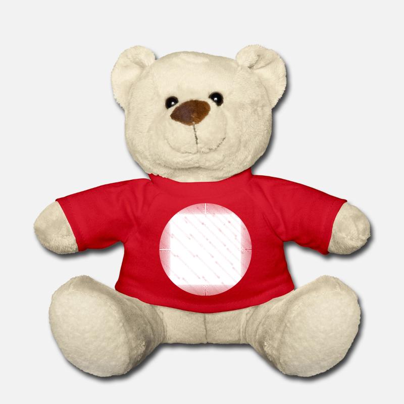 Weiss Rund, White round. - Teddy - Rot