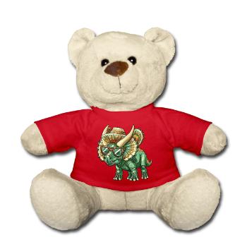 Dinosaure tricératops Sombrero - Nounours - rouge - Devant