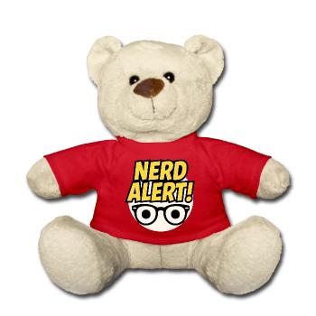 Alerte nerd : design amusant avec lunettes - Nounours - rouge - Devant