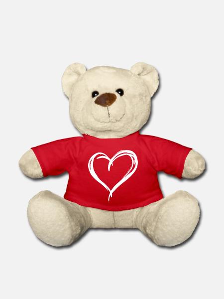 Herz - Teddy - Rot
