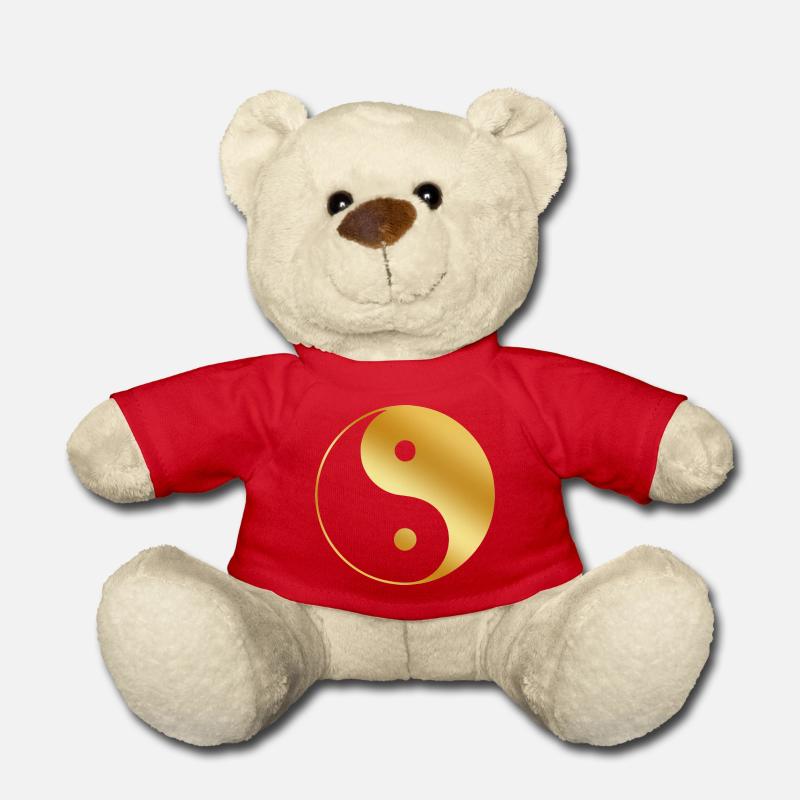 Yin Yang gold - Teddy Bear - red