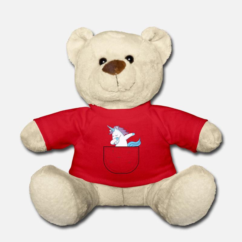 Einhorn in der Tasche - Teddy - Rot