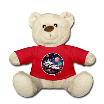 Vaisseau spatial croiseur spatial sur des planètes extraterrestres - Nounours - rouge - Devant
