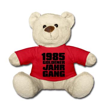 Geboren 1985 Goldener Jahrgang - Teddy - Rot - Vorne