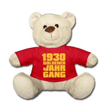 Goldener Jahrgang 1930 geboren - Teddy - Rot - Vorne