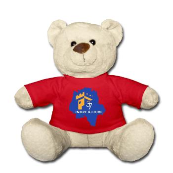 Logo Indre Loire Bleu Or - Nounours - rouge - Devant