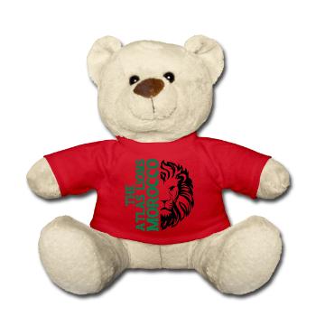 Vertikale Marokko-Typografie mit AtlasLion - Teddy - Rot - Vorne