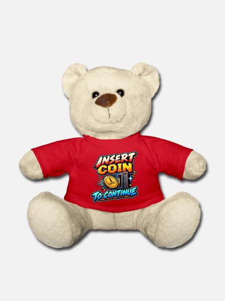 Münze einfügen, um fortzufahren – Retro Arcade - Teddy - Rot