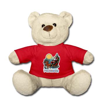 Rentierschlitten mit Weihnachtsmann - Teddy - Rot - Vorne