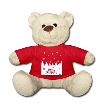 Festive Graphics - Teddy Bear - red - Front
