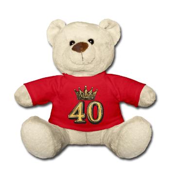 40 Zahl Krone - Teddy - Rot - Vorne