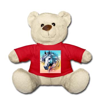 cheval - Nounours - rouge - Devant