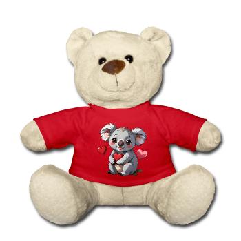 Verschenke diesen süßen Koala zum Valentinstag - Teddy - Rot - Vorne