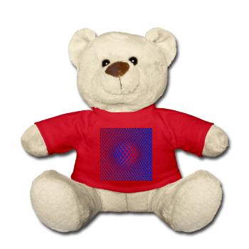 Cubes - Teddy Bear - red - Front