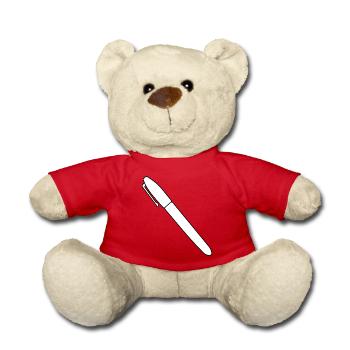 school schule lernen teacher lehrer pencil stift p - Teddy - Rot - Vorne