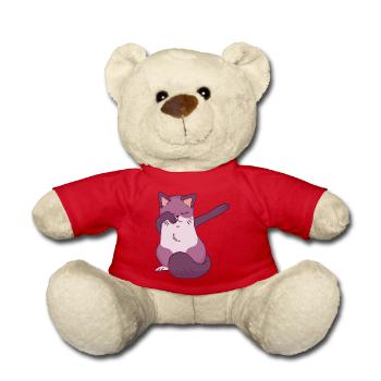 dabbing cat cat dab - Teddy Bear - red - Front