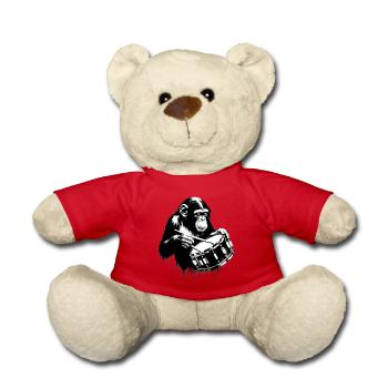 Snare Drum | Monkey Orchestra Street Art Banksy - Teddy Bear - red - Front