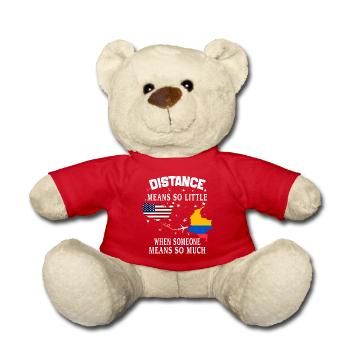 Distance Means So Little When Someone Means Much - Teddy Bear - red - Front
