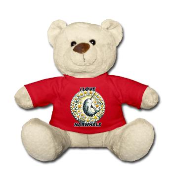 Ich liebe Narwale - Teddy - Rot - Vorne